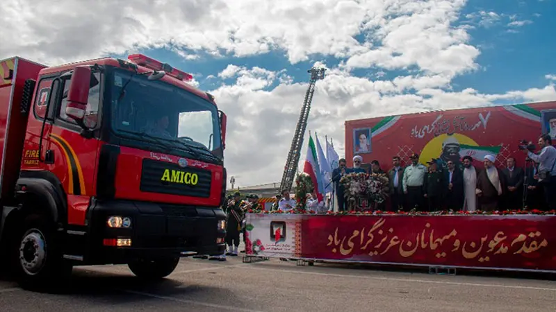 ورود خودروهای آتش نشانی دو منظوره ارس خودرو دیزل به تبریز