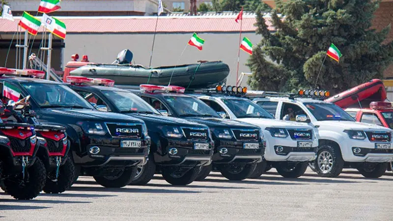 ورود خودروهای آتش نشانی دو منظوره ارس خودرو دیزل به تبریز