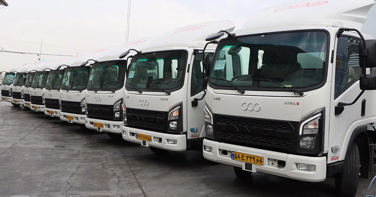 تحویل ۲۰ دستگاه کامیونت ۶ تن آترا به شرکت طبیعت