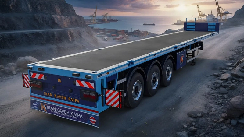 تولید نخستین تریلر کفی سه‌محور با طرح اروپایی در ایران کاوه سایپا