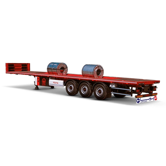 تریلر کفی سه محور رولبر طول ۱۳.۷۰ متر شکوفا صنعت پویا