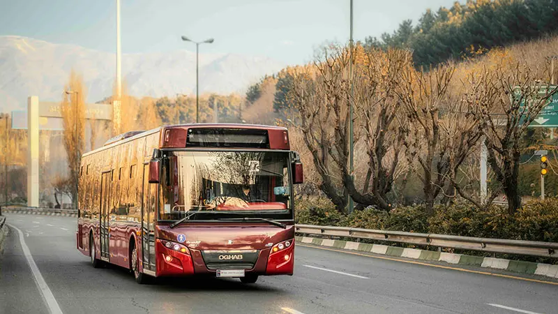 نمای اتوبوس شهری پارسین BRT