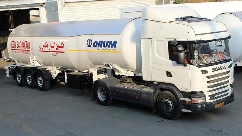 تریلر تانکر حمل گاز مایع - LPG