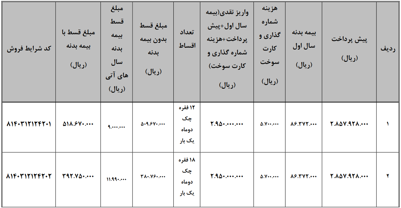 فروش اقساطی ون اینرودز مدل 1403
