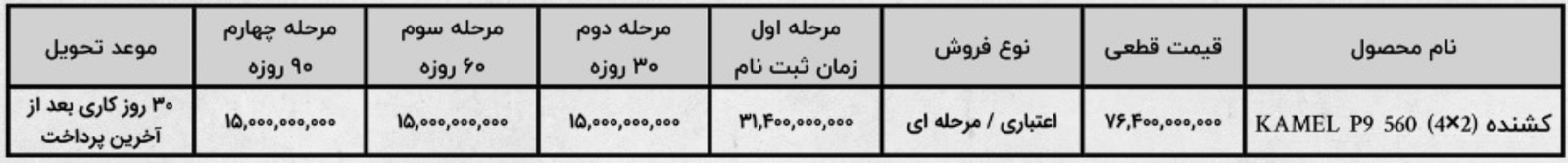 فروش کشنده P9 560 کامل
