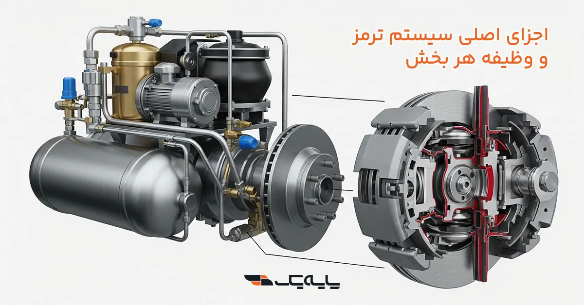 اجزای اصلی سیستم ترمز و وظیفه هر بخش