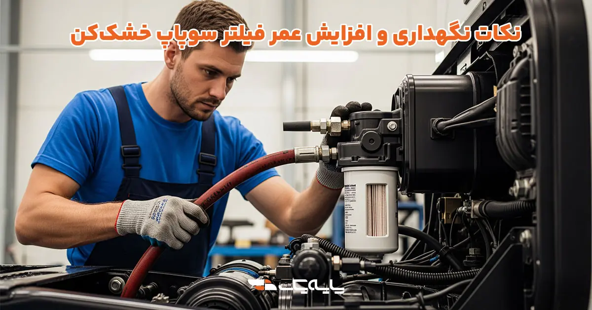 نکات نگهداری و افزایش عمر فیلتر سوپاپ خشککن