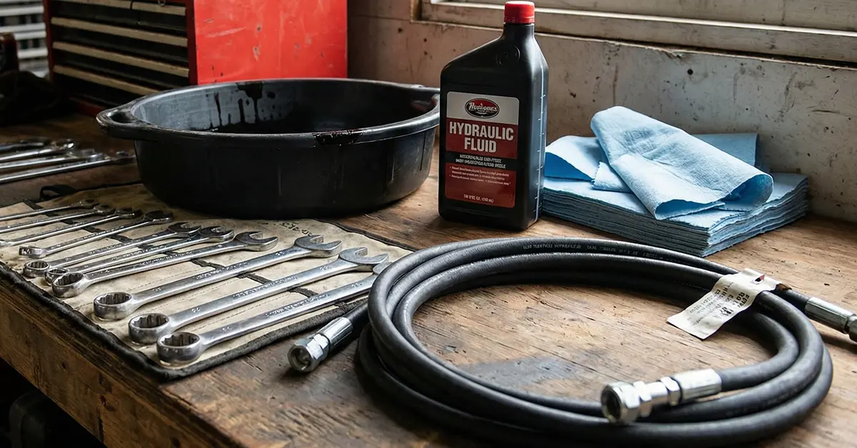 ابزار و لوازم مورد نیاز تعویض شیلنگ هیدرولیک فرمان