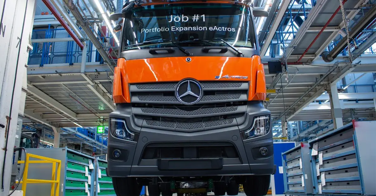 تولید انبوه کامیون برقی مرسدس بنز eActros در کارخانه وورث آغاز شد 