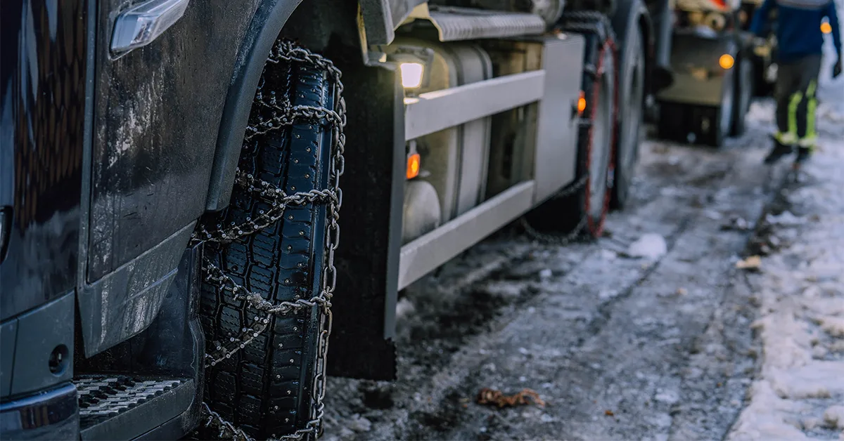 قوانین فنی بستن زنجیر چرخ برای ماشین‌های سنگین