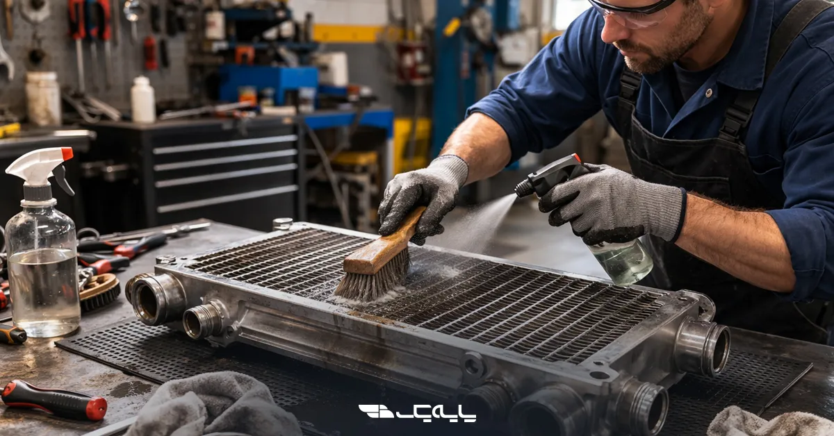 روشهای استاندارد شستشو و رسوب زدایی قطعات رادیاتور روغن