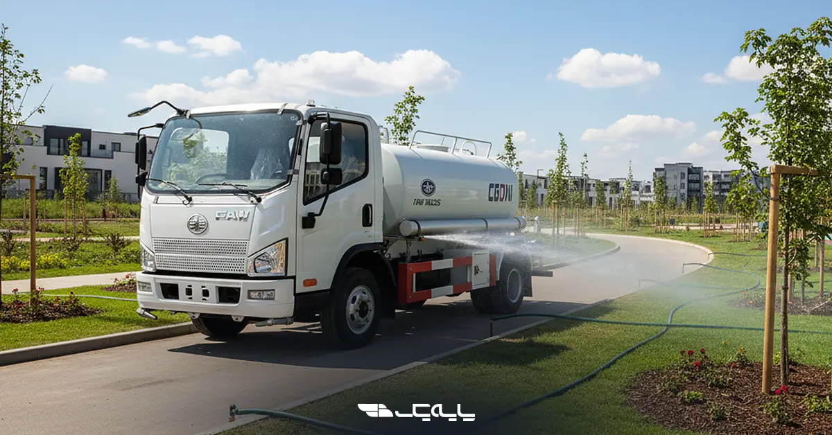 فضای سبز و آبیاری (تانکر آب)